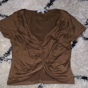 brown short sleeve